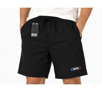 DIESEL P-Ferg-Out-New Shorts Uomo Nero In Cotone W35 Vita Elasticizzata