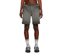 Diesel P-Stalt-Waf Bermuda Uomo L Grigio Faded Piquet In Cotone