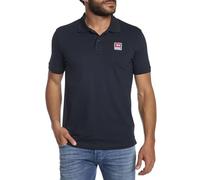 Diesel Polo Uomo - A16981 - Colletto alla Francese - Turchese/Nero/Blu - Taglie S/M/L/ (IT, Testo, L, Regular, Regular, Blu)