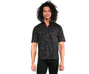 Diesel S-Art Printed Camicia Uomo (L, Nero)