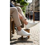 DIESEL S-Athene Low Sneakers Da Uomo EU44 In Pelle Bianca Con Lacci RRP€160