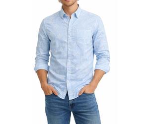 Diesel S-Boulder Camicia da uomo Slim Fit, Azzurro, S