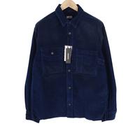 Diesel S-Bun-Cord Uomo Camicia M Lavato Blu Velluto Spesso Aperto Scatto Prezzo