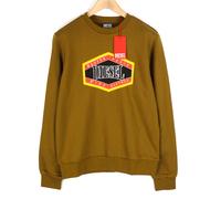 DIESEL S-Ginn-K27 Felpa Da Uomo M Marrone Oversized Collo A Giro RRP€125