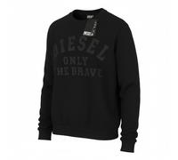 Diesel S-Gir-Crewneck OTB Felpa Uomo L Cotone Collo Rotondo Nera Logo