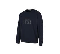 DIESEL S-Gir-Crewneck Tonal Uomo Felpa Blu Pull On RRP110