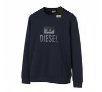 DIESEL S-Gir Felpa Girocollo Ton In Ton Uomo XL Blu Scuro Cotone