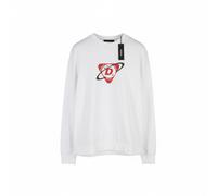 DIESEL S-Girk-K23 Felpa Uomo XL Bianca Pullover Collo Crew Fronte RRP90