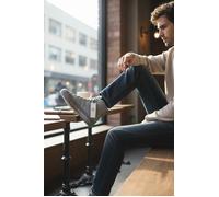 Diesel S-Muji MC Uomo Sneakers EU44.5 Grigio Alto con Lacci Mandorla Toe RRP180