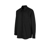 Diesel S-Olsen Uomo Camicia L Nero Nascosto Bottoni Toppa Tasca Aperto Collo