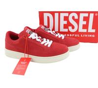 Diesel S-Sinna Low Uomo Sneakers Eu 44 pelle Rossa Basso con Lacci RRP150 I