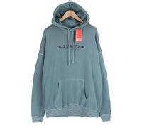 Diesel S-Ummer-C1 Uomo Felpa 2XL Lavato Blu Oversize Canguro Tasca RRP250 I