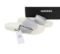 Diesel Sa-mayemi W Sandali Donna EU37 Bianco Argento Strand Slide Pantofole Apri