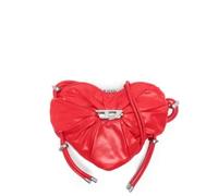 Diesel - Scrunch-D Heart Shoulder Bag - - Bags - Donna - Rosso - ONE SIZE