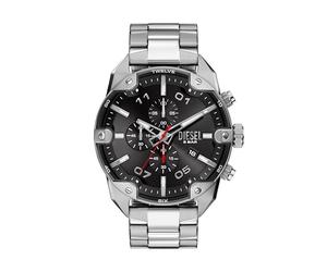 Diesel Spiked Uomo Orologio 49MM in acciaio inossidabile color argento, DZ4709
