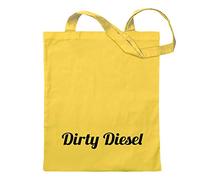 Diesel sporco Borsa di iuta - Proverbi stampati che raccontano modelli Borsa di fitness per il fitness a forma di borsa di cotone appesa a un manico lungo