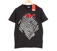Diesel T-Diegor-C16 Uomo XL a Maniche Corte Girocollo Nero