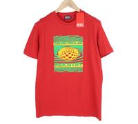 Diesel T-Diegor-K50 Uomo T-Shirt M Rosso Maniche Corte Girocollo Cotone Colletto