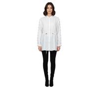 Diesel T-Elsa camicia da donna bianca lunga con strass S