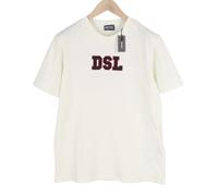 Diesel T-Just-B85 Maglietta Uomo M Bianco Corto Maniche Crew Collo Logo