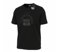 Diesel T-Just-E17-Out T-Shirt Uomo Nero in Cotone Tricot Girocollo XL