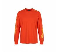 Diesel T-Just-LS-E6 Uomo T-Shirt L Arancione Pullover Manica Lunga Crew Colletto