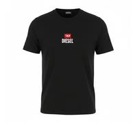 Diesel T-Just-Small-New D-Logo T-Shirt Uomo XL Nero Cotone