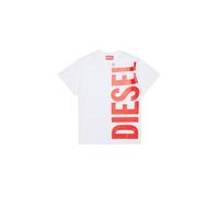 Diesel T-shirt Bambino Con Logo Verticale Casual, Bianco, 16 Years