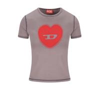 Diesel - T-shirt in cotone stretch - - Tops - Donna - Marrone - S