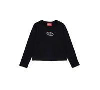 Diesel T-shirt manica lunga in jersey nero 12a