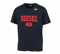 Diesel T-Shirt T-Diegor 1-A Uomo 2XL Blu Cotone Collo Rotondo Manica Corta