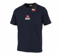 Diesel T-Shirt T-Just-Small-New D Logo Uomo L Blu Cotone Manica Corta