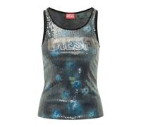 Diesel - Top smanicato con scollo arrotondato - - Tops - Donna - Nero - M