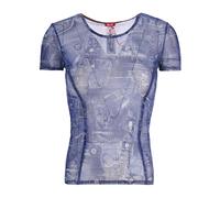 Diesel, ,Tops ,Donna ,Blu ,XS T-shirt con stampa denim