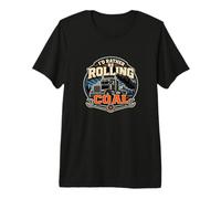 Diesel Trucker Big Rig Mechanic Rolling Carbone Humor Maglietta Premium