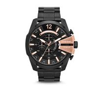 Diesel Orologio analogico Mega Chief DZ4309 Quarzo Uomo cinturino acciaio rosa antico/nero