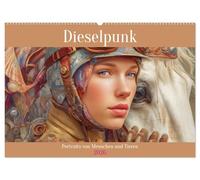 Dieselpunk - Portraits von Menschen und Tieren (Wandkalender 2026 DIN A2 quer), CALVENDO Monatskalender: Kunstvoll umgesetzter Dieselpunk