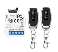 DieseRC 433 Mhz Universal DC 12V 1CH Interruttore di controllo remoto wireless Modulo ricevitore relè RF, codice di apprendimento EV1527 Telecomando fai da te