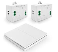 DieseRC Interruttore a luce cinetico senza fili, pannello a parete radiocomando, relè ricevitore controller con fusibile, nessuna batteria, auto-generazione