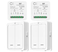 DieseRC Interruttore di Luce Senza Fili/Compatibile con Interruttori Manuali, Controllore del Ricevitore del Relè da 10 A e Interruttore di Telecomando, Interruttore on/off per Luci fino a 1500 W