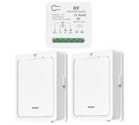 DieseRC Interruttore di Luce Senza Fili/Compatibile con Interruttori Manuali, Controllore del Ricevitore del Relè da 10 A e Interruttore di Telecomando, Interruttore on/off per Luci fino a 1500 W