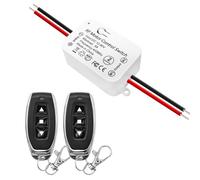 DieseRC Interruttore di Telecomando del Motore CC senza fili Controller Ricevitore Relè CC 12V - 80V 5A con 2 Trasmettitori, Motore di Controllo Radio avanti e indietro