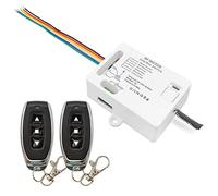 DieseRC Interruttore di Telecomando del Tapparella senza fili Controller Ricevitore Relè AC 230V 220V 3A con 2 Trasmettitori Compatibile con Interruttore Manuale e Finecorsa Motore avanti e indietro