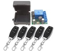 DieseRC Interruttore di telecomando senza fili 433 Mhz 5V 12V 24V Ricevitore relè di controllo radio a 1 canale con 5 Trasmettitori telecomandi Controller relè a contatti privi di potenziale