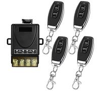 DieseRC Interruttore luce telecomando senza fili 433Mhz AC 220V 230V 30A ricevitore relè e 4 trasmettitori Radiocomando per pompa acqua leggera Elettrodomestici Irrigazione agricola