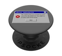 Diet.exe - Funny PC Application Food Error Message Vintage PopSockets PopGrip Adesivo