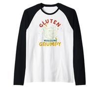 Dieta Celiachia Gluten Makes Me Grumpy Senza Glutine Maglia con Maniche Raglan