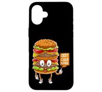 Dieta Cola Si prega di Burger Fast Food Amante Hamburger Mangiare Custodia per iPhone 16 Plus