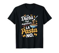 Dieta può Aspettare la Pasta No Cucina Italiana Maglietta