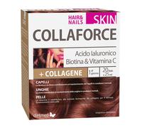 Collaforce Skin Hair & Nails Acido Ialuronico Biotina e Vitamina C 20 Fiale